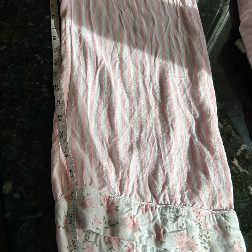 PJ Salvage Pink & White Striped Short Sleeve Pajama Set